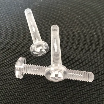 

Wholesale& Free shipping!!!1000pcs/Lot M6X50 Acrylic Screw transparent PC material round head screw clear plastic bolt fastners