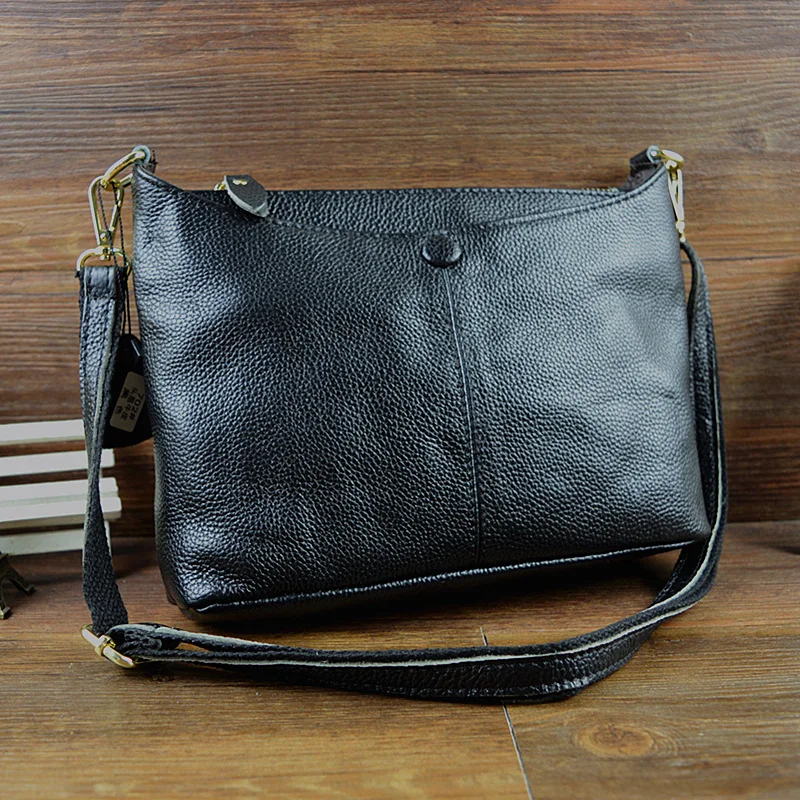 

Chu JJ Vintage Style Simple Cow Leather Women Shell Bag 100% Genuine Leather Handbag Shoulder & Crossbody Bag