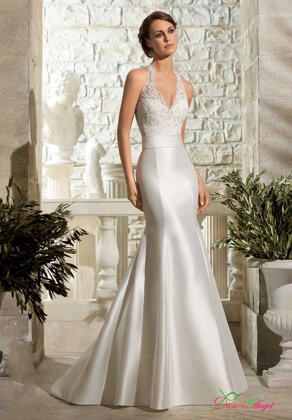 Online Kaufen Großhandel backless halter hochzeitskleid ...