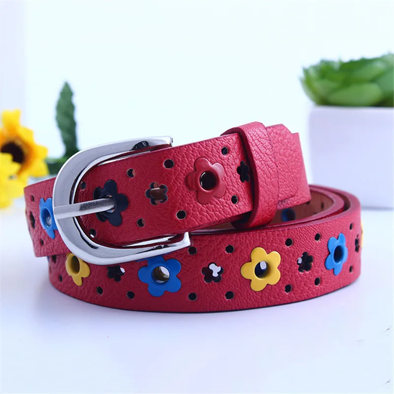 

Children PU leather Belt Kids Hollow Butterfly Flowers Children Lace Belt Boys and Girls PU Leather Belts Women Waistband