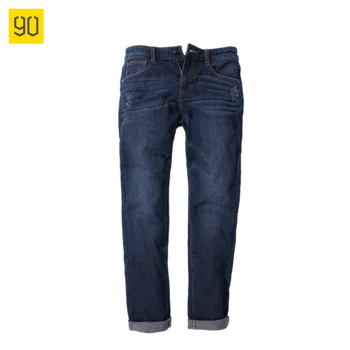 

New xiaomi 90' points Slim small straight light warm jeans comfortable wild high quality Flannel jeans for men and women