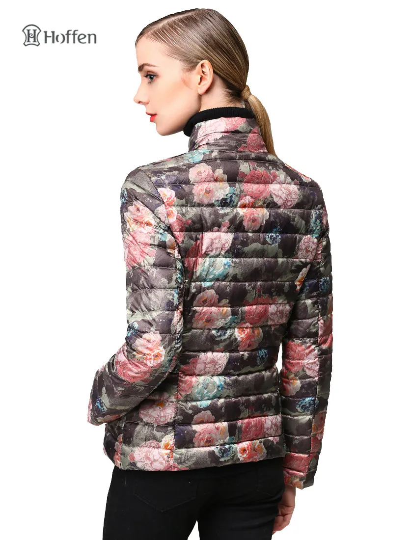 Impression Wj16w Canard Nouveautés Le Col Femmes Veste Fit Parkas Slim Hoffen 055 Pour Vers Montant Compressible Hiver Bas Floral De nPN0XZO8wk
