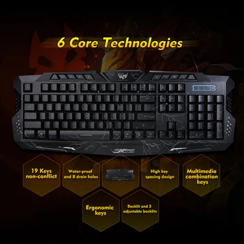 

Keyboard Mechanical Gaming Laser Carving Characters Keyboard Wired Backlit Keyboard Ergonomic Keyboard Switchable Crack Backlit