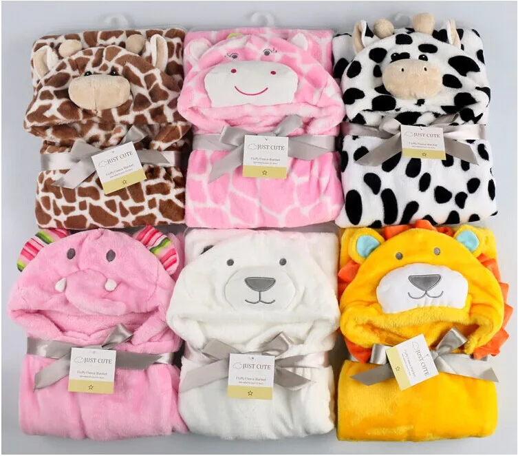 Новинка года; детское одеяло; фланелевая пеленка с капюшоном для новорожденных; Банное полотенце с капюшоном