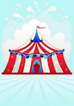 

Newborn Baby Happy Birthday Photography Backdrops Vinyl Customized Circus Backgrounds For Photo Studio