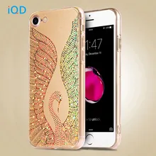 

IQD For iPhone 7 Plus Case,Crystal TPU Slim Bumper and Acrylic Hard Back Elegant Shining Swan Protective Cover for iPhone 7 Case