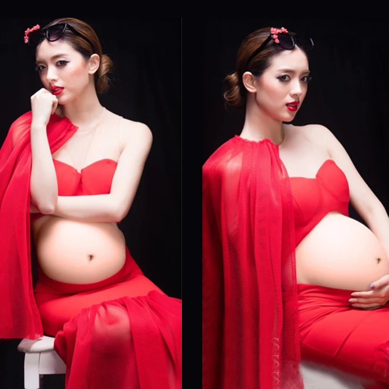 

Fashion Maternity Dresses Red Maternity Photography Props Sexy Pregnant Dress Pregnancy Dress for Maternity Photo Props