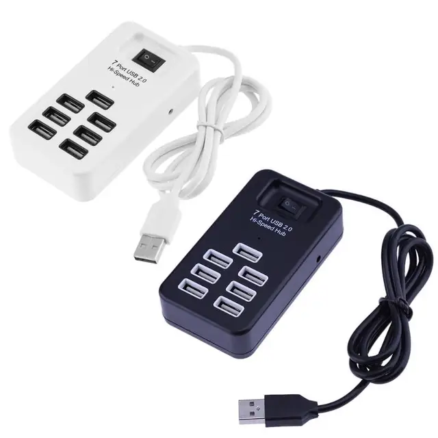 Special Price 7 Ports USB 2.0 High Speed Hub Black White Color USB Hubs Support for PC Laptop Notebook Expansion Computer Peripherals Special Price 7 Ports USB 2.0 High Speed Hub Black White Color USB Hubs Support for PC Laptop Notebook Expansion Computer Peripherals