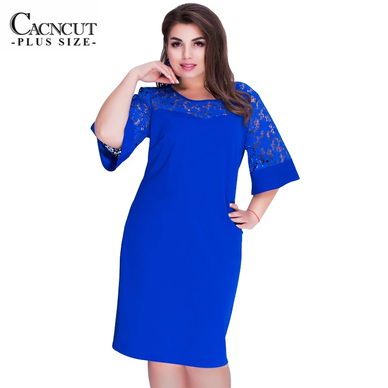 Tomboy Ohboy Comprar Vestidos De Mujer Tallas Grandes Encaje Retazos Vestido Túnica Talla Grande Para Verano 2018 Oficina Ropa Trabajo Online Baratos