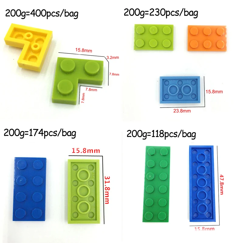 

DOLLRYGA 200g/ bag LOW 1x1 1x2 1x3 1x4 1x6 1x8 2x2 2x3 2x4 2x6 2x8 4x6 Building Block DIY Bulk Building Block Compatible Legoing
