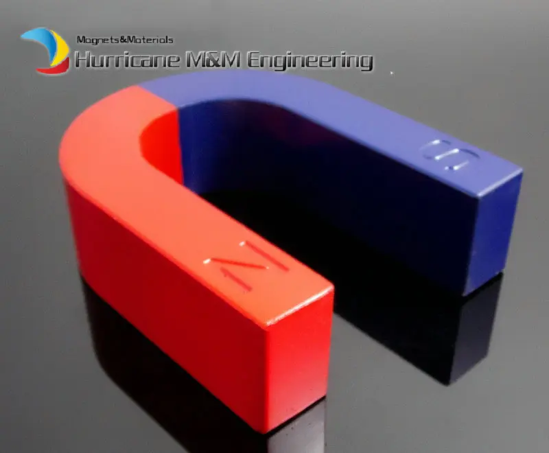 

1pcs Experiment Magnet U Type 100x85x32 mm Horseshoe Large Type blue red / Toy magnet / office magnet Magnetic Teaching Tool