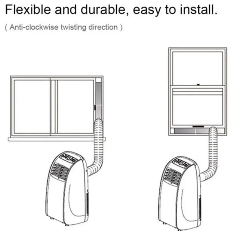 1,5 м Гибкий выхлопной шланг трубка Мобильный кондиционер окно вентиляционная труба 13 см диаметр портативный выхлопной шланг ПВХ трубка