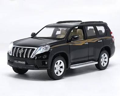 1:32 весы литья под давлением игрушка модель Toyota Land Cruiser Prado внедорожник со звуком светильник автомобилей Вытяните назад образовательные коллекция детский подарок - Цвет: B