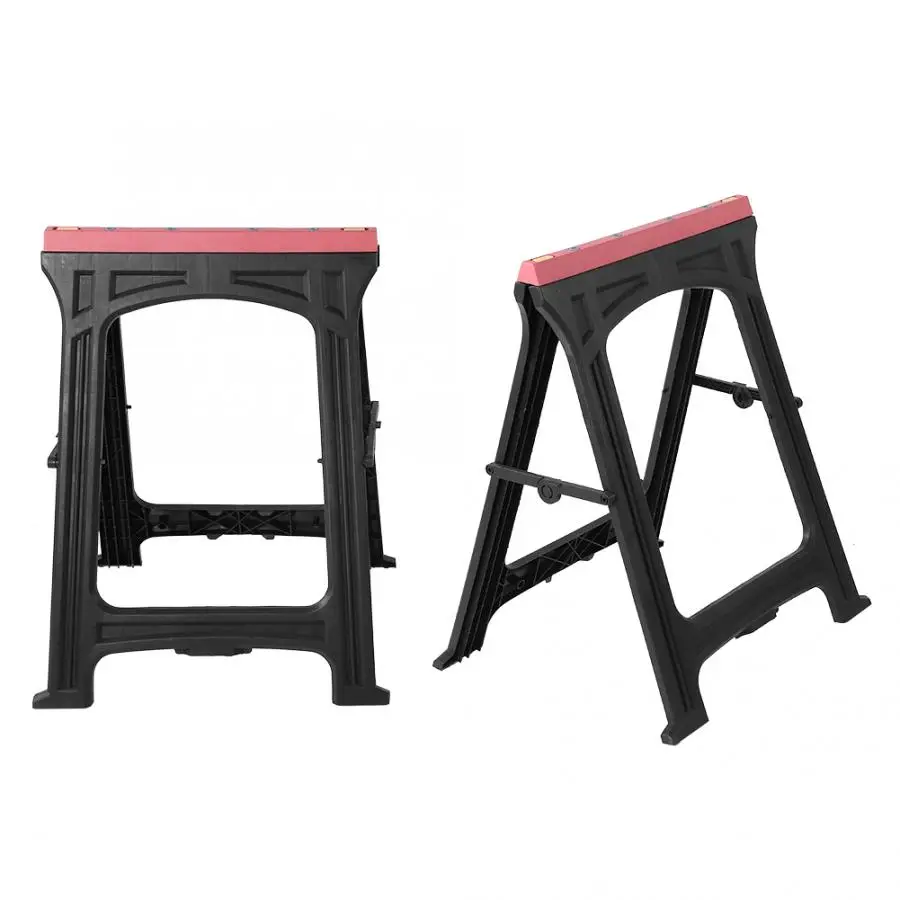 1 пара пластиковые складные Sawhorses плотник деревообрабатывающая пила лошадь