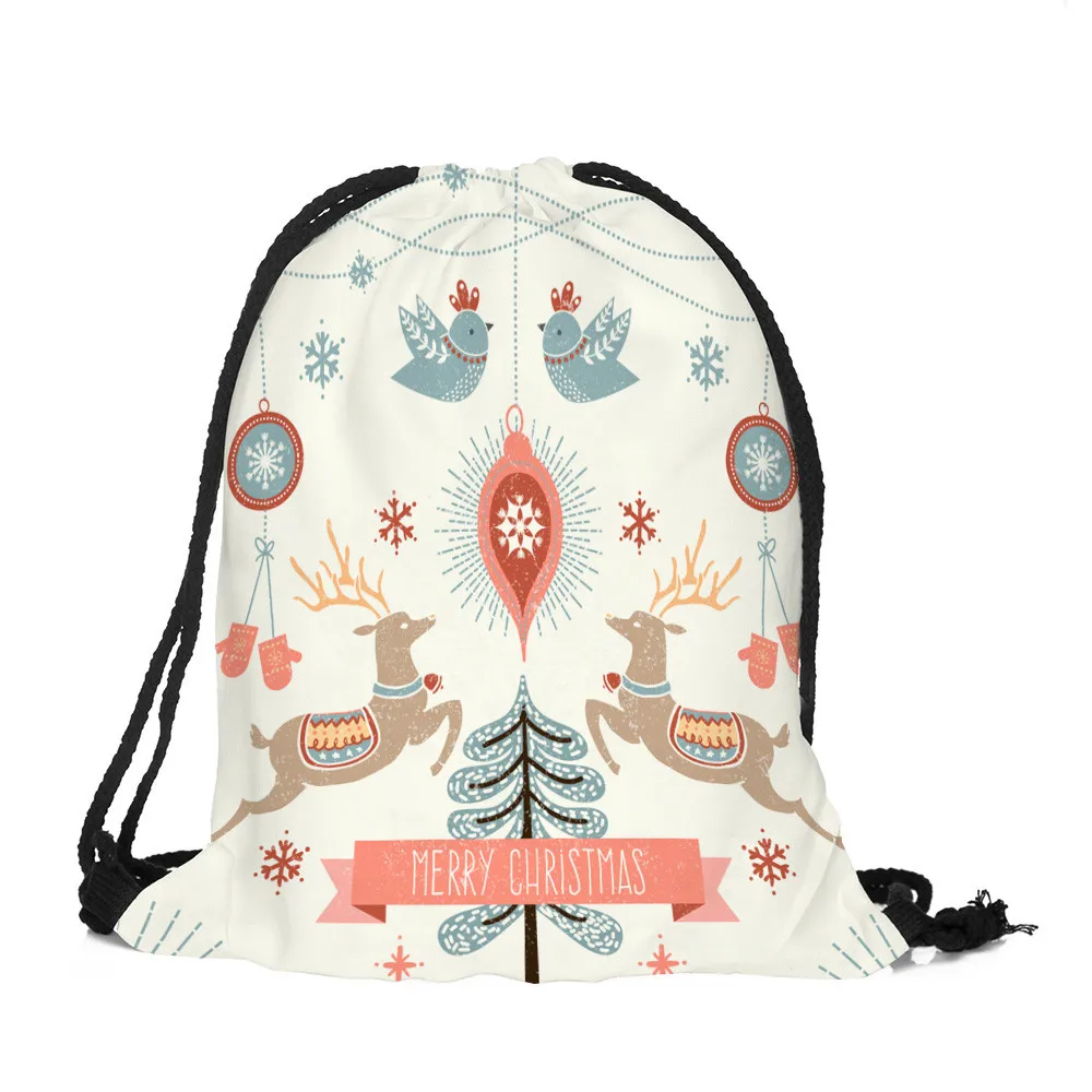 

Merry Christmas Candy Bag Satchel Rucksack Bundle Pocket Drawstring Storage Bag fashion anti-theft large capacity bag hot May 15