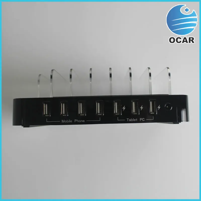 7 ports USB Charger Black 010