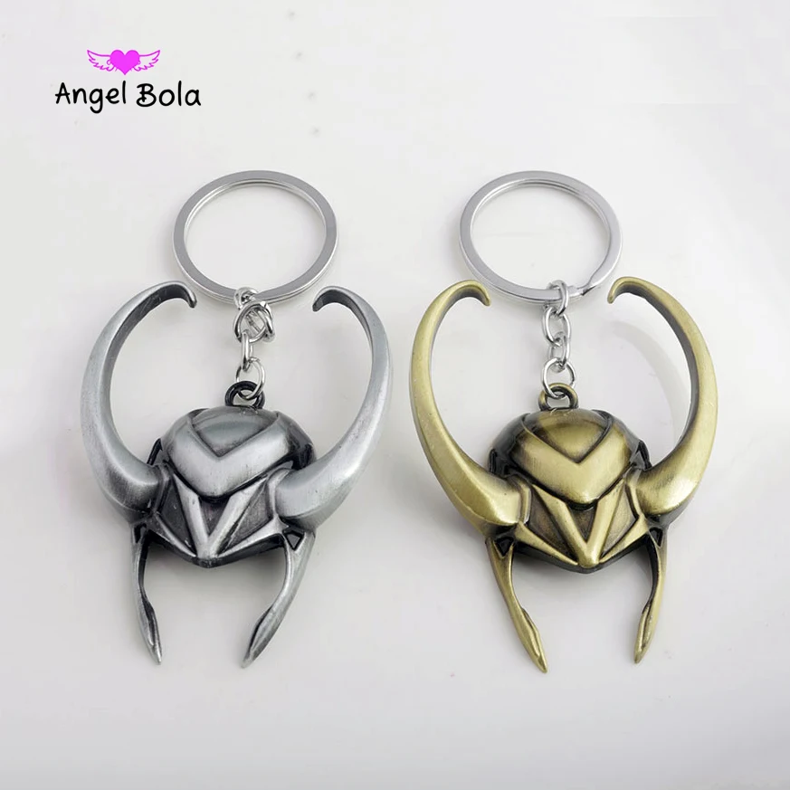 

Loki Helmet Figure Keychain Thor Comic Marvel The Avengers Metal Key Chain Vikings Accessories Keyring Mask Super Hero Jewelry