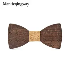 Mantieqingway детей деревянный галстук-бабочка для детей детские деревянные Боути связи Bowknots мальчики девочки Gravatas тонкий сплошной Цвет Bowties