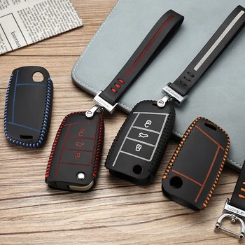 

High quality For VW Passat 3 button 2018-2020 Smart type Car Key bagcase wallet holder key cover car accessories