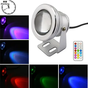 

LED Underwater Lamp IP67 12 Colors 1000LM 10W RGB Fountain Light Timing Function Pool Pond Fish Tank Aquarium Spotlight EU Plug