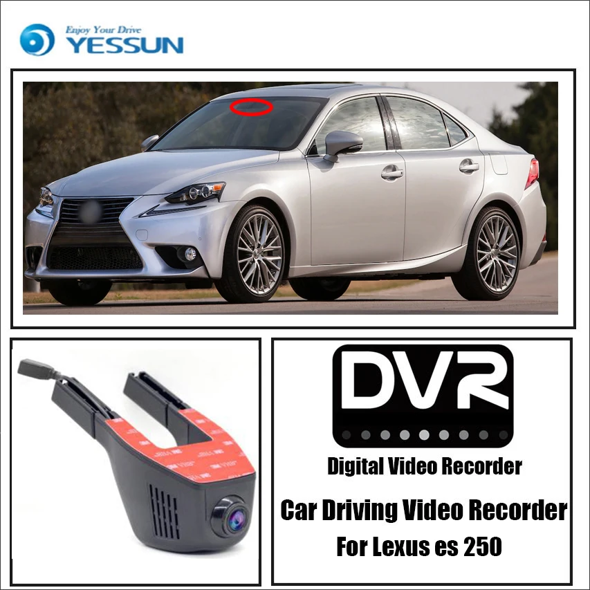 Видеорегистратор YESSUN с поддержкой Wi Fi и управлением через приложение 250|dash cam|black