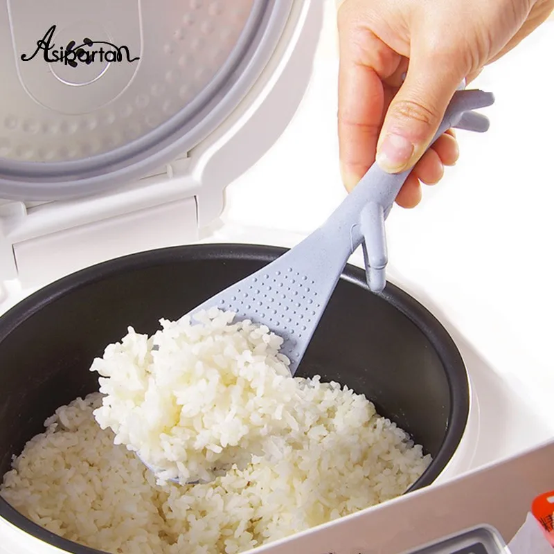 Asipartan 1 шт. ложка для риса в форме белки из пшеничной соломы креативная лопатка
