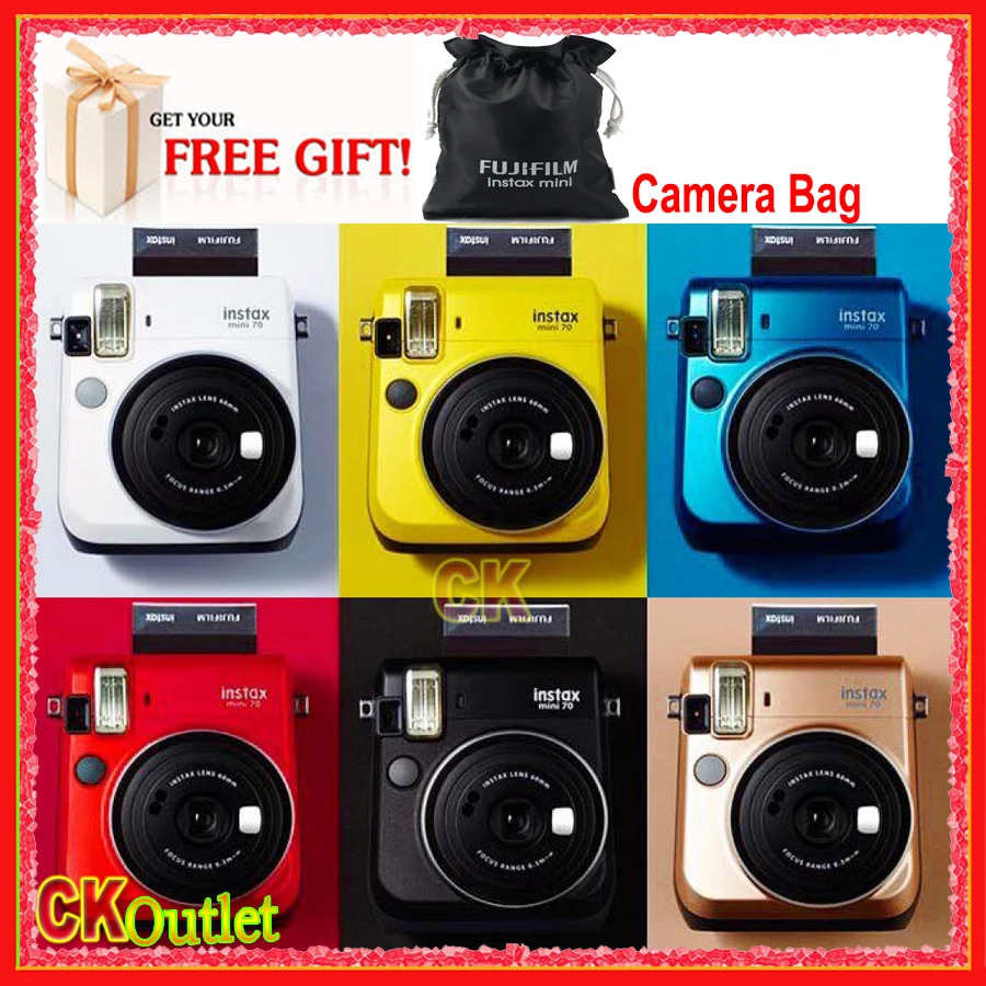 Fujifilm Instax Mini 70 + Free Camera Bag for Polaroid