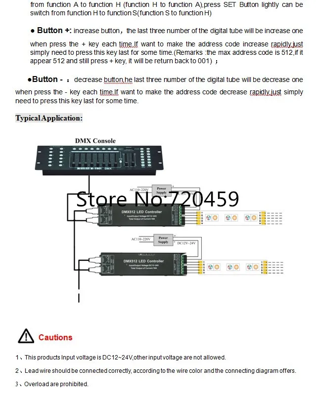 2 шт. DC12-24V RGB DMX 512 декодер LED контроллер 4 канальный цифровой LED DMX512 декодер 4 канала * 4A