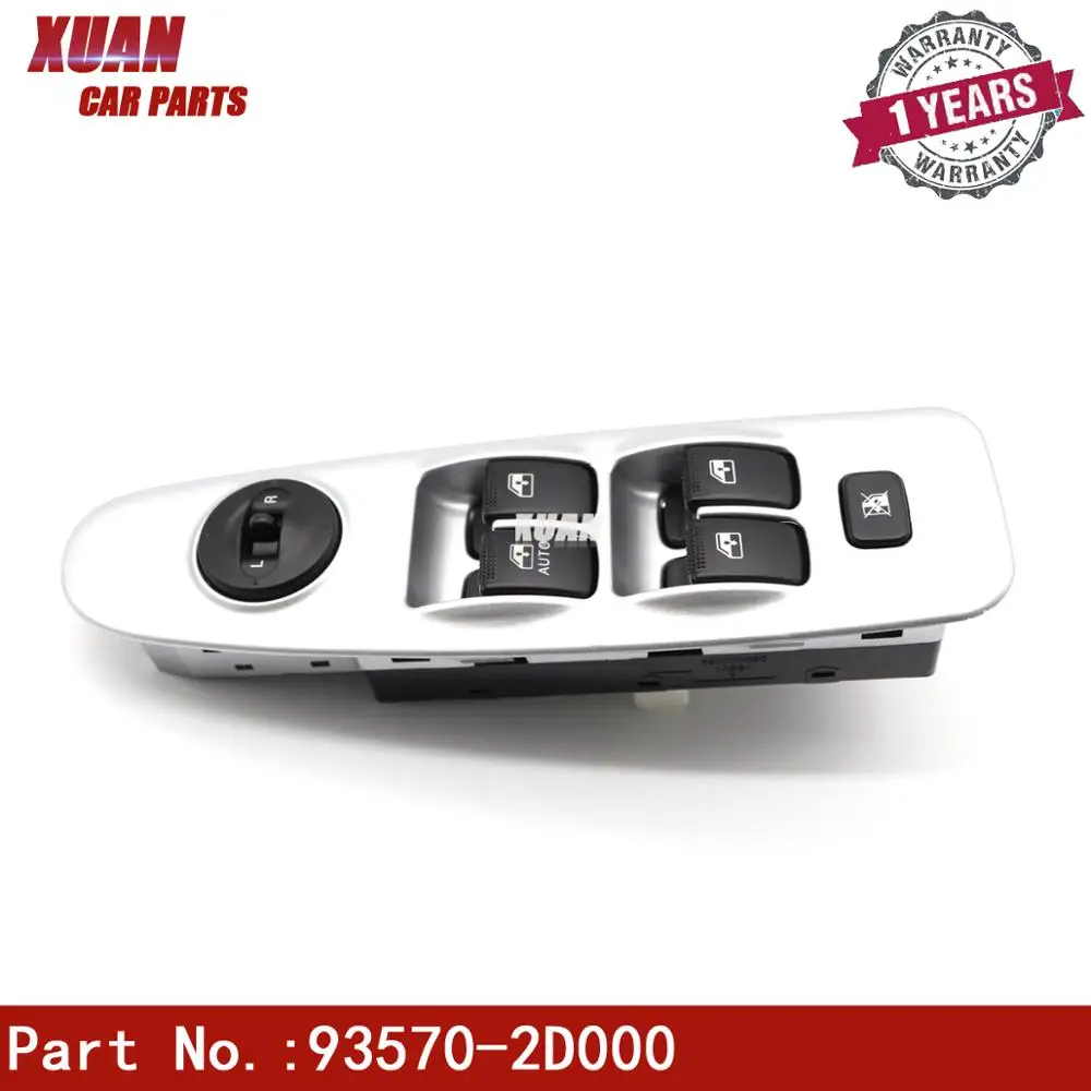 

XUAN HIGH QUALITY Power Window Switch Front Left For Hyundai Elantra 2001 2002 2003 2004 2005 2006 93570-2D000 93570-2D100