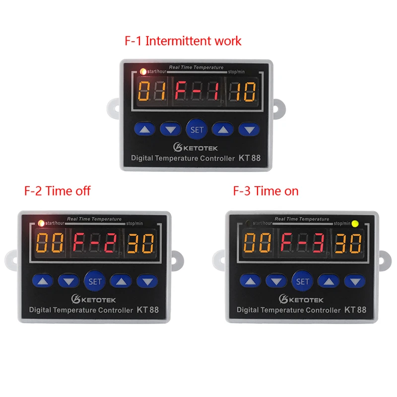 W88 Digital Thermostat 12V 220V Temperature Controller Triple