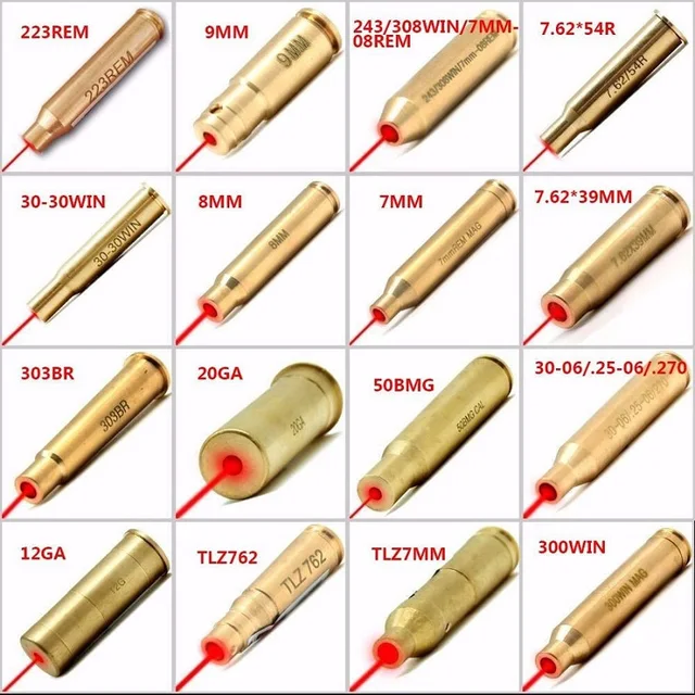 US $8.54 New Tactical Accessories Multiple sizes Cartridge Calibration Instrument Red Laser Boresighter Coll