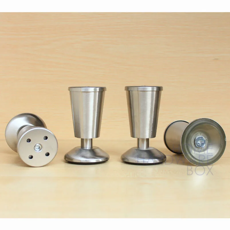 4 pcs metal stainless steel legs furniture kitchen feet 4"in