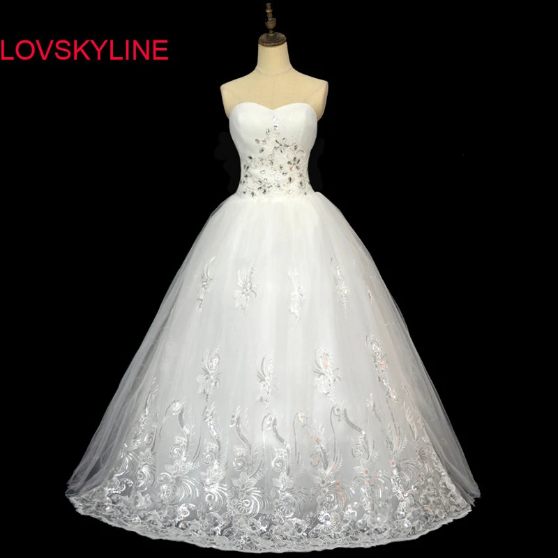 

Free ship Real Photo Customized Princess Lace Wedding Dress 2018 Vintage Plus Size Wedding Dresses Bridal Gowns vestido de noiva