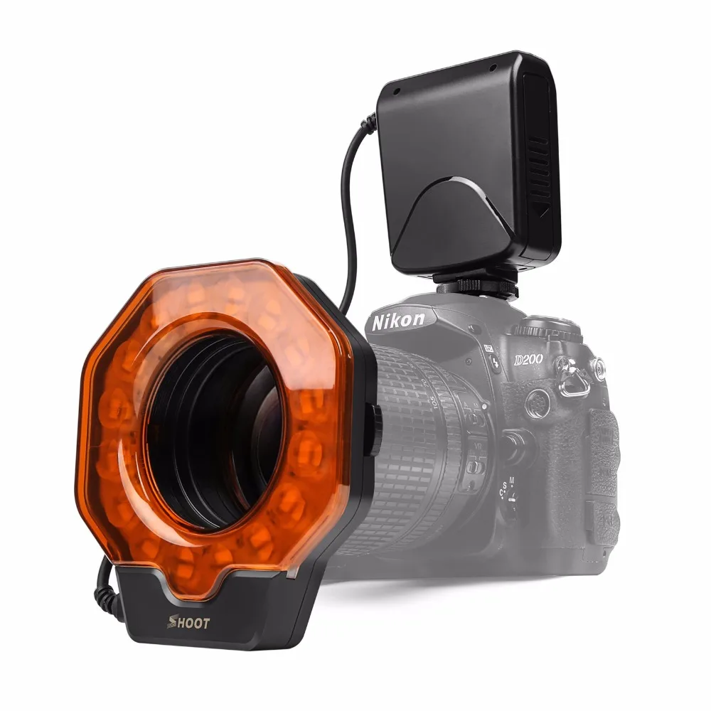 Кольцевая вспышка светодиодный свет видео камера кольцо вспышка фотографическое освещение с ЖК-дисплеем для фотостудии DSLR для Nikon Canon