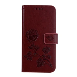 Stylish 3D Embossed Flip Leather Phone Case for Redmi 4A (Brown)