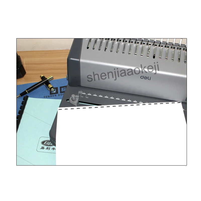 الصلب سماكة 3872 مشط نوع ماكينة تجليد المطاط مشبك حلقي بار ماكينة تجليد 21 حفرة محاولة وثيقة لكمة آلة لكمة