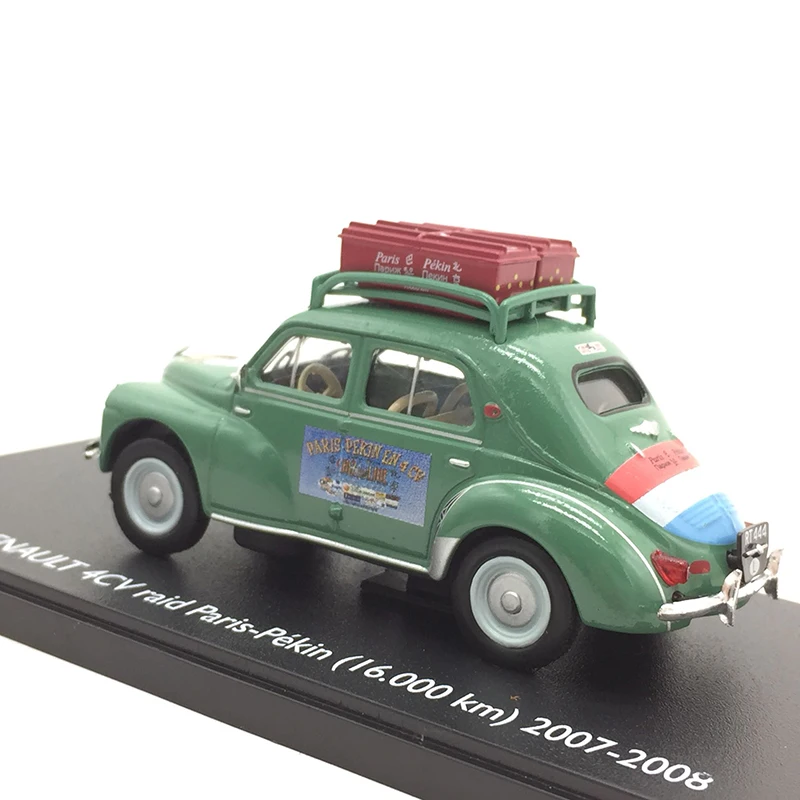 1:43 моделирование ретро Renault 4CV Raid Париж Pekin 16,000 км 2007-2008 винтажная модель автомобиля литье под давлением игрушечный автомобиль