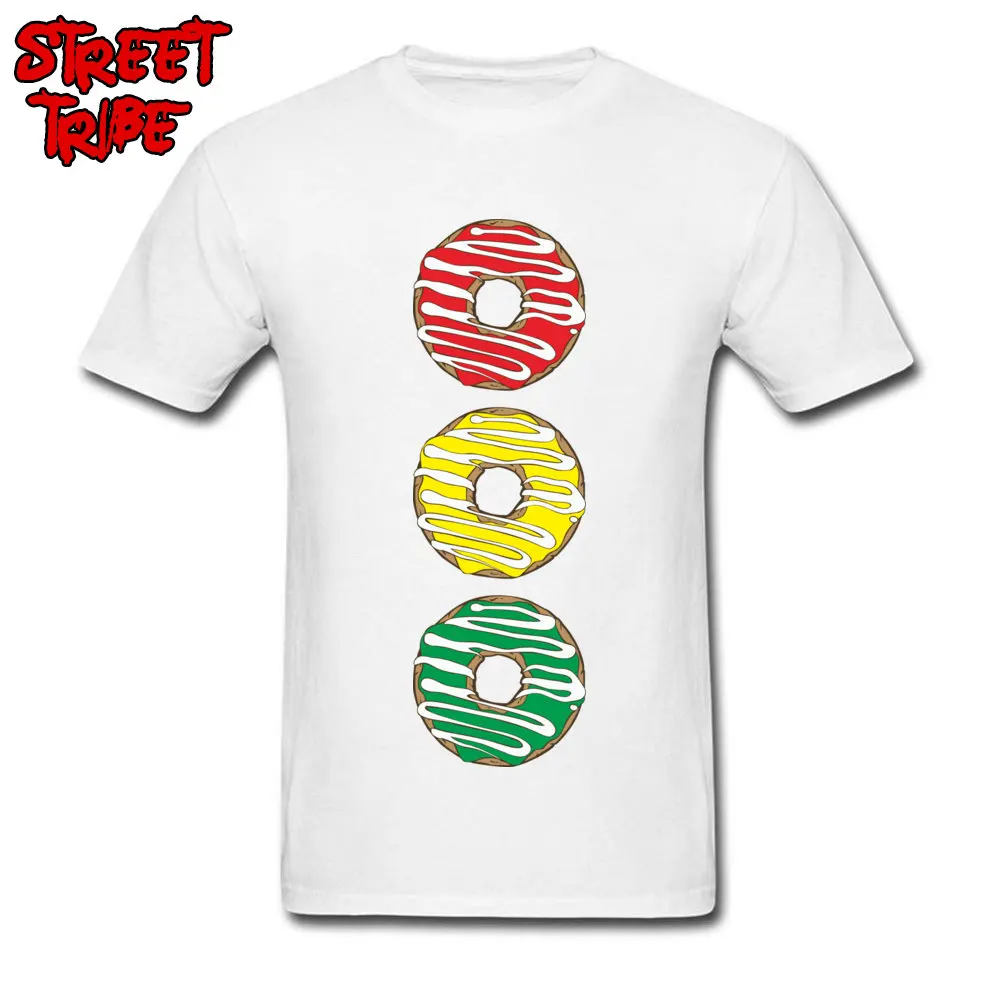 donuts traffic light Boy Slim Fit Slim Fit Tops Shirts Crewneck Labor Day Pure Cotton T Shirt Fitness Tight Short Sleeve T Shirt donuts traffic light white