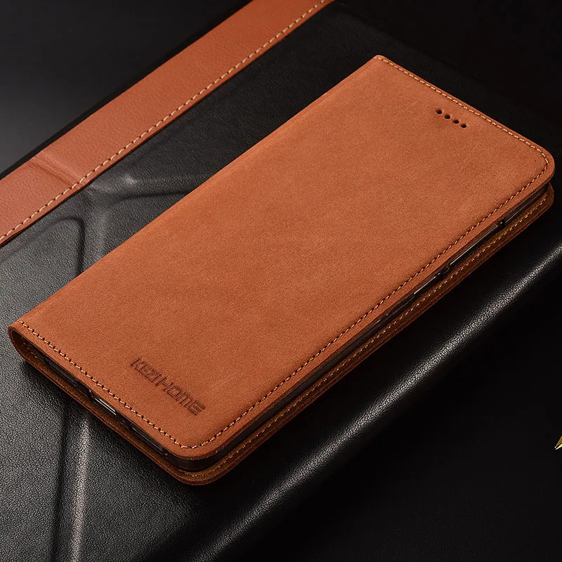 

for LG G7 Case Flip Matte Genuine Leather Soft TPU Back Cover for LG G7 ThinQ Cases