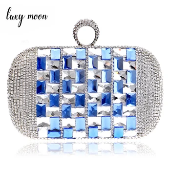 

Rhinestone Evening Bag High Quality Crystal Women Clutch Bags Bride Wedding Purse Day Clutches Small Female Shoulder Bag ZD1156