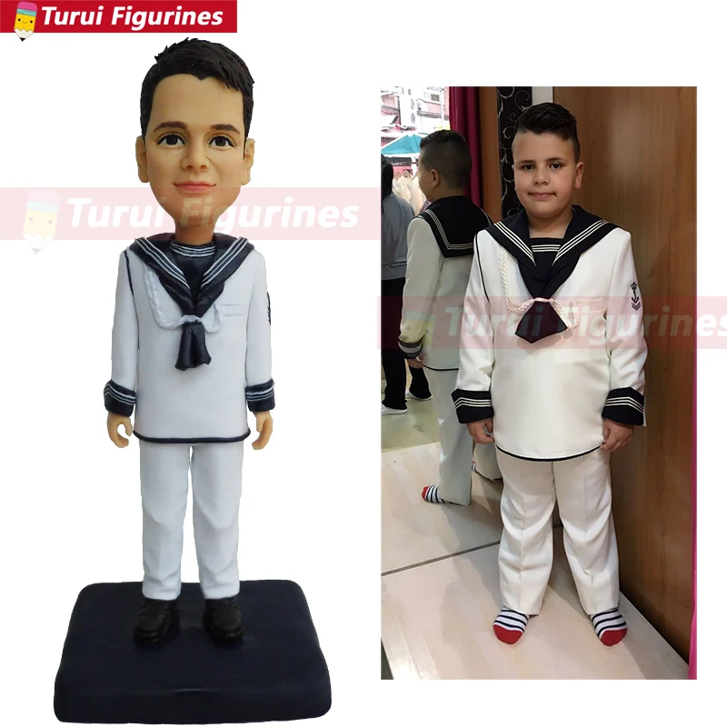 

boy figurines toy dolls birthday cake topper holy communion custom bobblehead people figurine resin clay miniature doll gift