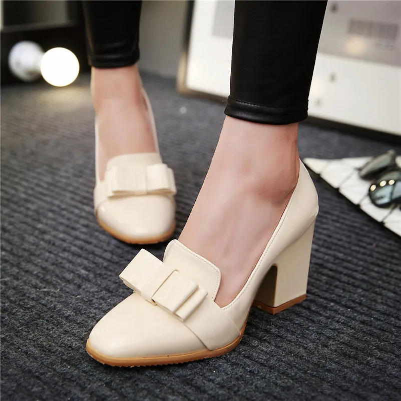 Big size Leather high heels pumps shoes for shemale