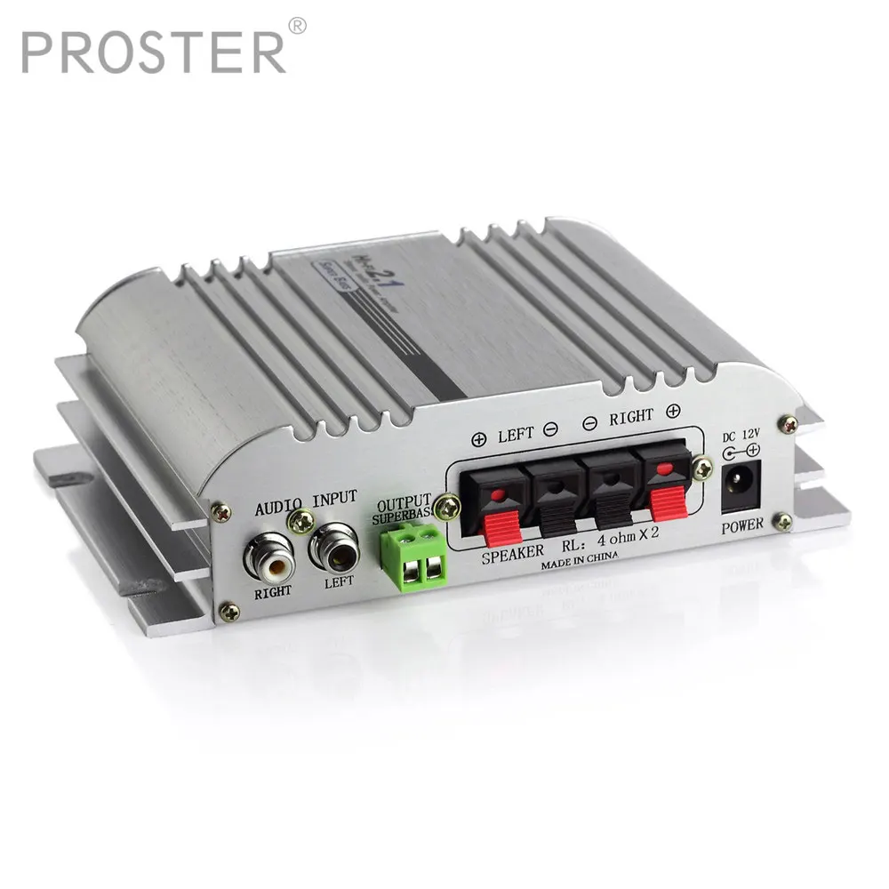 ProsterHi Fi 12 В мини 2 1 канальный усилитель с 3 5 мм стерео до RCA M/M кабель цифровой аудио авто адаптер|Усилители
