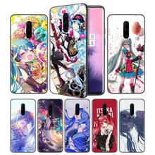 Anime Hatsune Miku Vocaloid Soft Black Silicone Case Cover for OnePlus 6 6T 7 Pro 5G Ultra-thin TPU Phone Back Protective