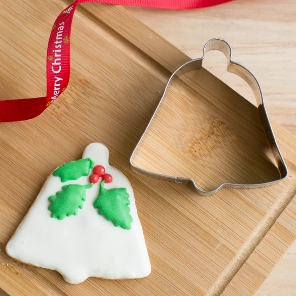 

Hot Specialized Metal Cake Cookie Bakeware Mould Fondant Cookie Cutters Biscuit Mold Kitchen Diy Gingle Bell