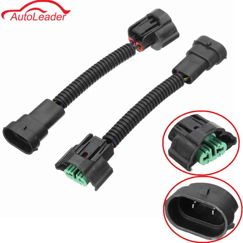 

2Pcs H8 H11 Wiring Harness Socket Wire Connector Plug Adapter for HID LED Fog Lamp Head Light Bulb