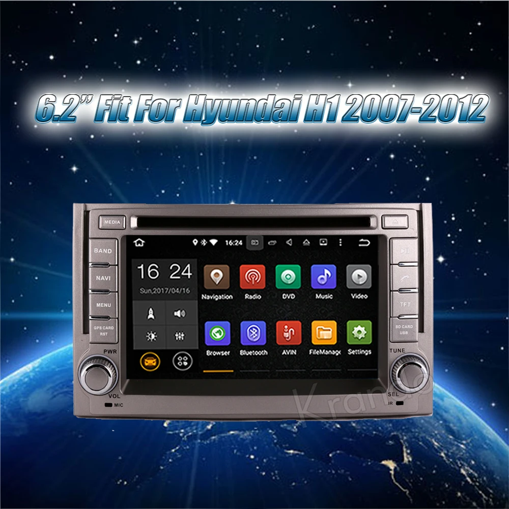 Sale Krando 6.2" Android 9.0 car navigation multimedia system for Hyundai H1 2007-2012 audio radio gps dvd player WIFI 3G DAB+ 1