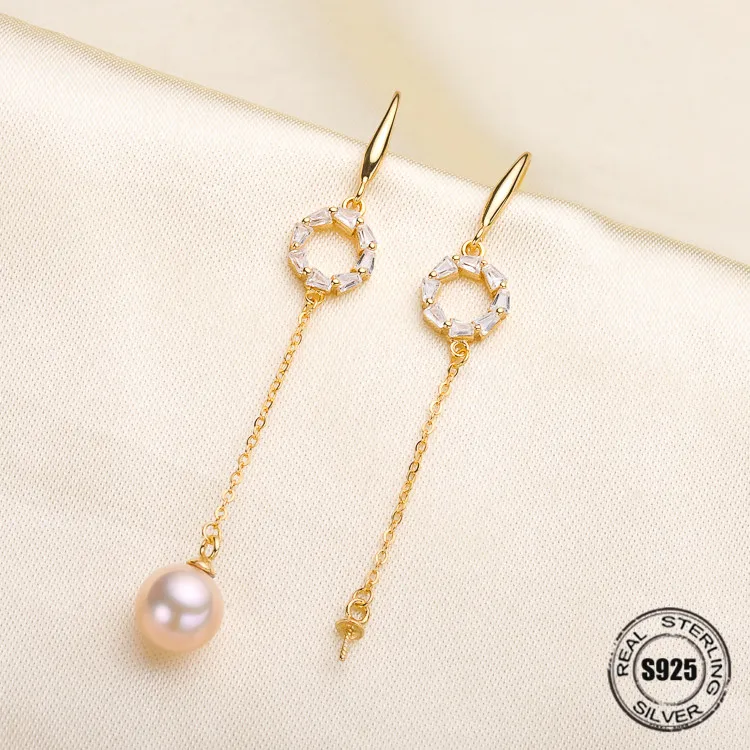 Fashion Pearl Earrings Accessories 925 Sterling Silver