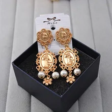 fashion Baroque head coin Pearl flower retro earrings pearl women earrings drop earrings jewelry dangle earrings fashion Baroque head coin Pearl flower retro earrings pearl women earrings drop earrings jewelry dangle earrings