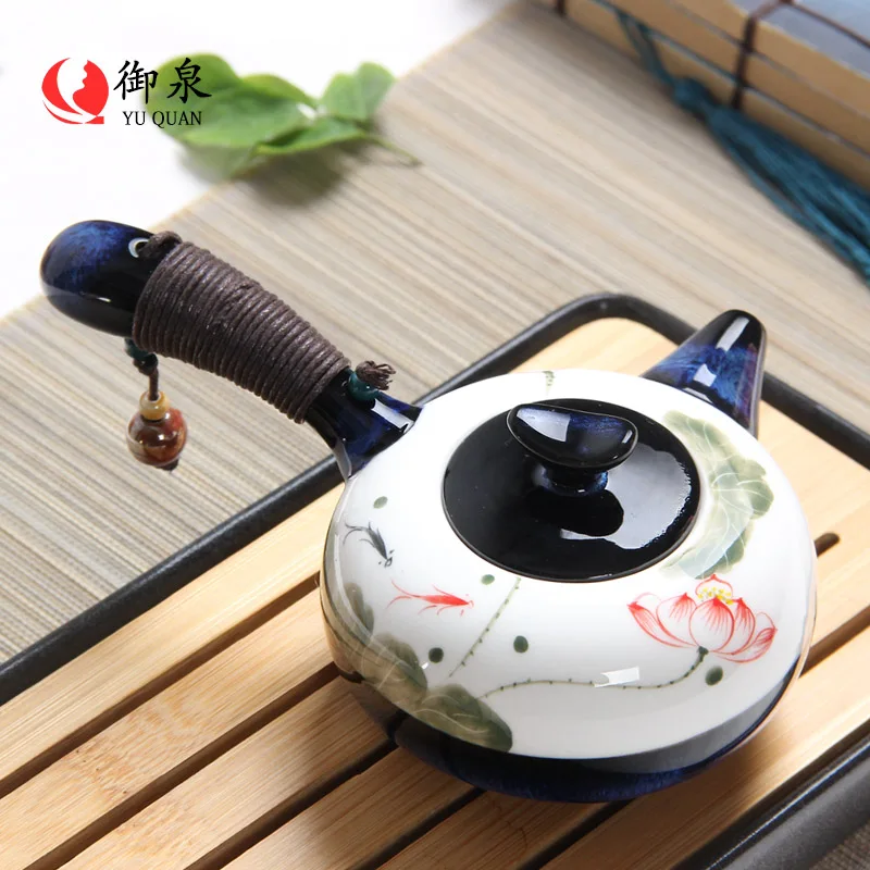 

Hand-painted Lotus Ceramic Teapot Ceramic Teapot Kettle Chinese Tea Pot Japanese Kung Fu Tea Set Drinkware